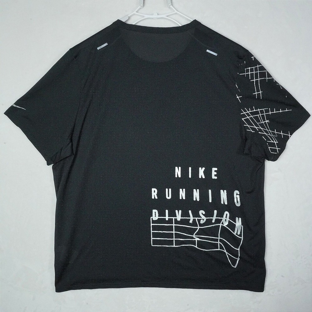 Nike Mens Running Division Dri-FIT Black Graphic‎ Training Shirt XL DQ6545-010